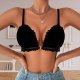 Luxe Black Lace Bralette with Satin Accents