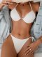 New sexy swimsuit solid color steel support style bikini set for women