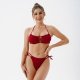 New bikini solid color sexy bikini women's split swimsuit triangle bikini