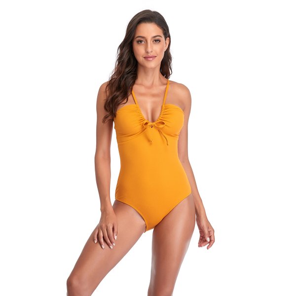 New sexy backless slimming swimsuit for women, hanging neck one-piece swimsuit