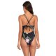 New one-piece swimsuit printed sexy deep V bikini triangle one-piece women's swimsuit