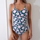 New one-piece printed swimsuit sexy and fashionable solid color swimsuit for women