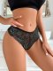Black & Teal Floral Lace Low-Rise Briefs: Breathable Teen Underwear (XS-L)