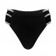 Seamless knitted thin band comfortable hip-hugging elastic ribbed mid-waist briefs for women