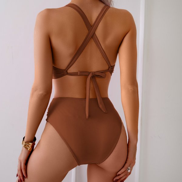 New Split Swimsuit Sexy Women's Solid Color Swimsuit Bikini