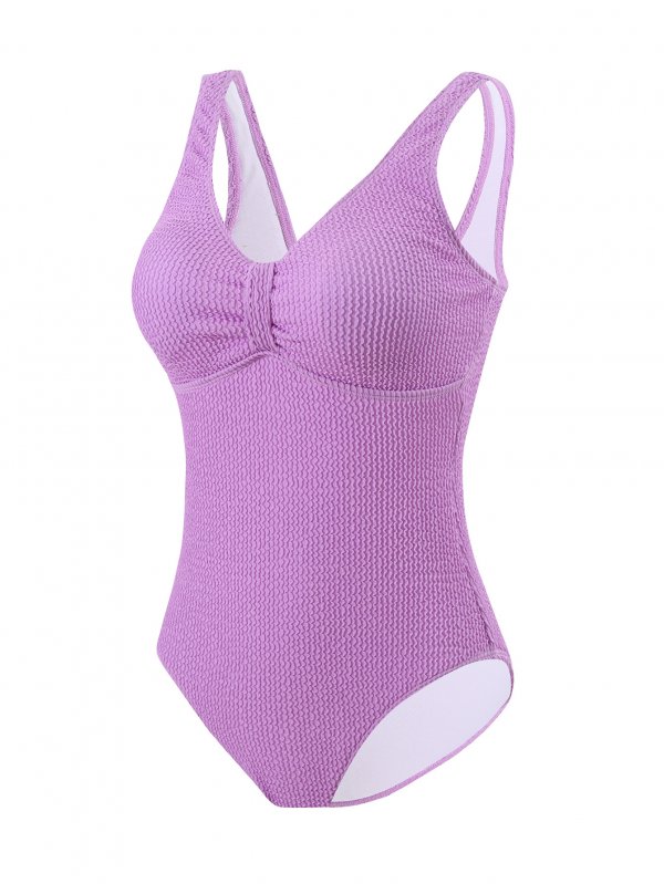 New one-piece swimsuit women's solid color sexy bikini