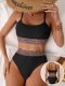 2025 new split swimsuit sexy solid color bikini set swimsuit women