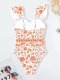 2025 swimsuit new bikini one-piece conservative women's swimsuit printed swimsuit