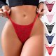 Sexy lace thong with low waist, breathable and tempting women's underwear