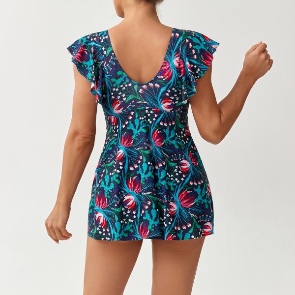 2025 New Tankini Conservative Split Skirt Swimsuit Bikini