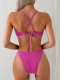 Three point bikini swimsuit, women's seaside sexy bikini