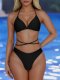 New Split Swimsuit Women's Solid Color Sexy Bikini Set