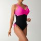 New one-piece swimsuit color blocked sexy cross suspender swimsuit women's bikini