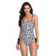 New women's one-piece swimsuit sexy strap tight strap leopard print swimsuit