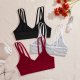 Women's new multi colored bra without steel rim or upper support, breathable and comfortable, slim strap, women's bra