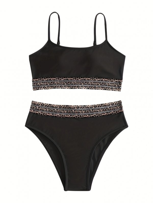 2025 new split swimsuit sexy solid color bikini set swimsuit women