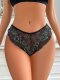 Black & Teal Floral Lace Low-Rise Briefs: Breathable Teen Underwear (XS-L)