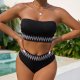 New Split Swimsuit Women's Solid Color Sexy Bikini Set