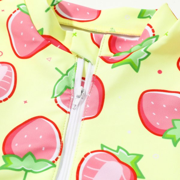 Children's swimsuit, women's printed cute one-piece sunscreen surfing suit 130-160