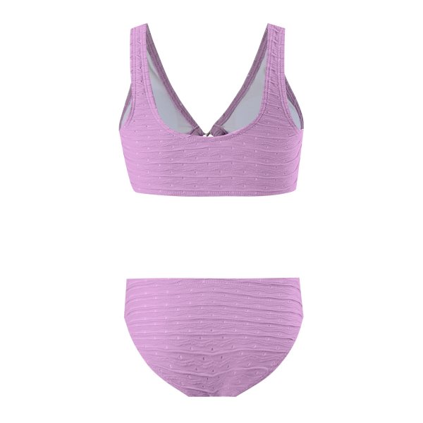 Children's swimsuit solid color sexy girl bikini set girls' swimsuit