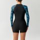 New women's one-piece long sleeved surfing suit with flat angle swimsuit