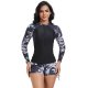 New split swimsuit printed two-piece long sleeved swimsuit women's set beach surfing suit