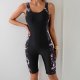 New one-piece swimsuit print splicing conservative sports tight fitting competitive swimsuit for women