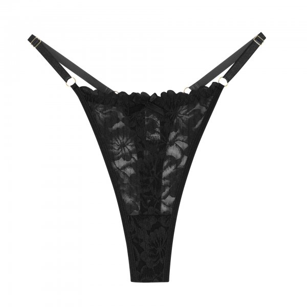 New lace bow hollow low waist sexy women's thong