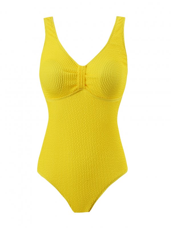 New one-piece swimsuit women's solid color sexy bikini