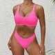 New swimsuit sexy and fashionable solid color women's bikini set