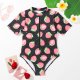 Children's swimsuit, women's printed cute one-piece sunscreen surfing suit 130-160