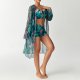 Swimsuit Long Sleeve Hoodie Split Three Piece Printed Sexy Swimsuit Women's Bikini