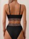 2025 new split swimsuit sexy solid color bikini set swimsuit women