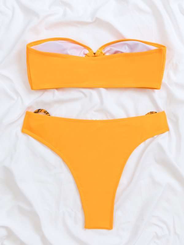 New Split Swimsuit Sexy Solid Color Adult Bikini Set Swimsuit Female
