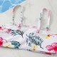 New children's swimsuit split print floral three piece shorts bikini
