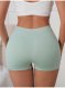 Mint Green Seamless High-Waisted Boyshort: Lifting & Tummy-Control Women’s Underwear