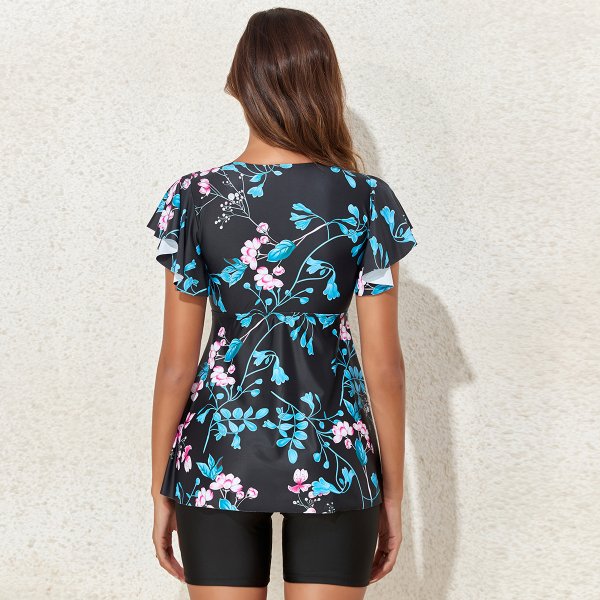 New Split Swimsuit Printed Conservative Skirt Set Swimsuit Women's Tankini