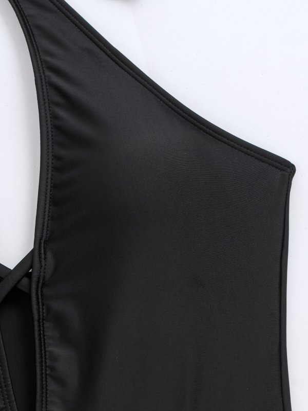 New one-piece printed mesh two-piece conservative swimsuit women's set