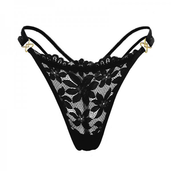 New sexy underwear for women, popular lace comfortable flower metal underwear