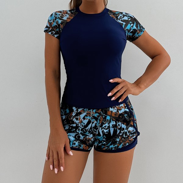 New swimsuit women's printed vest Tankini women's sports suit