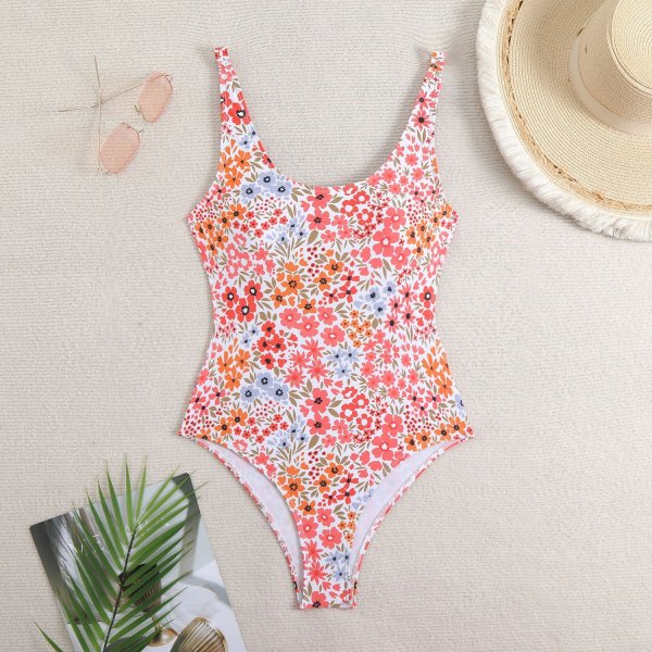 Jumpsuit sexy printed women's swimsuit backless tight swimsuit