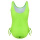 New children's swimsuit solid color mid size children's one-piece swimsuit