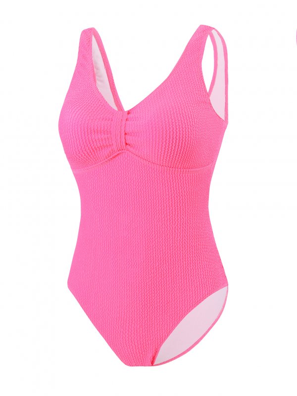 New one-piece swimsuit women's solid color sexy bikini