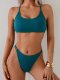 Three point bikini swimsuit, women's seaside sexy bikini