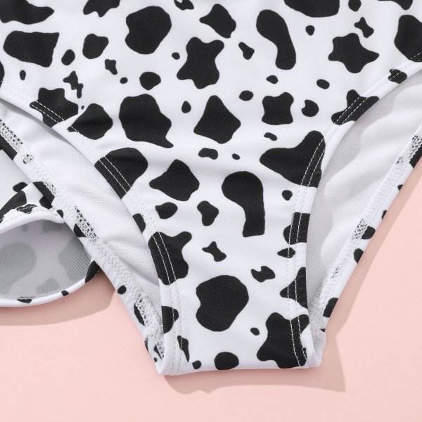 New children's swimsuit split print floral three piece shorts bikini