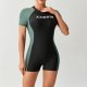 Women's one-piece long sleeved surfing suit, new flat cornered pants, diving swimsuit