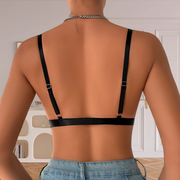 Luxe Black Lace Bralette with Satin Accents