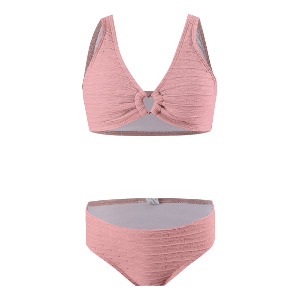 Children's swimsuit solid color sexy girl bikini set girls' swimsuit