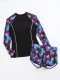 New split swimsuit women's printed two-piece long sleeved swimsuit set