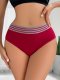 New seamless striped spliced waist top support, comfortable and breathable underwear